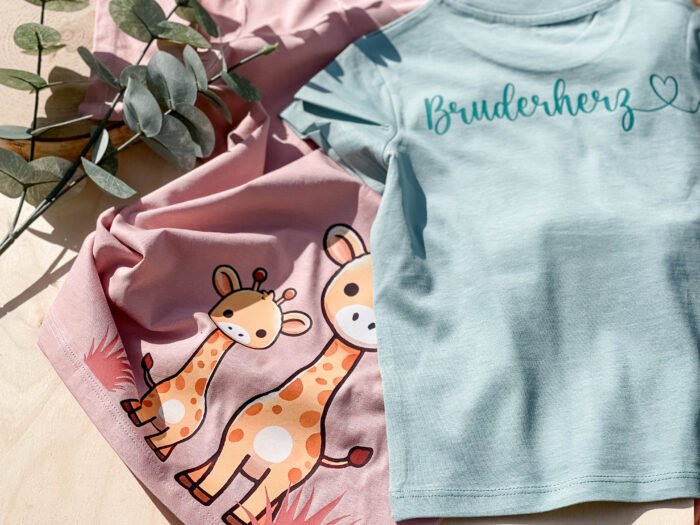 T-Shirt für Geschwister "Giraffe" – Bild 4