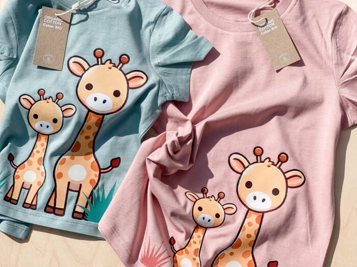 T-Shirt für Geschwister "Giraffe" – Bild 1