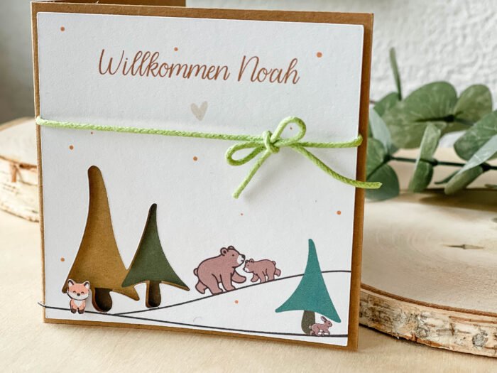 Karte zur Geburt "Waldtiere" – Bild 4