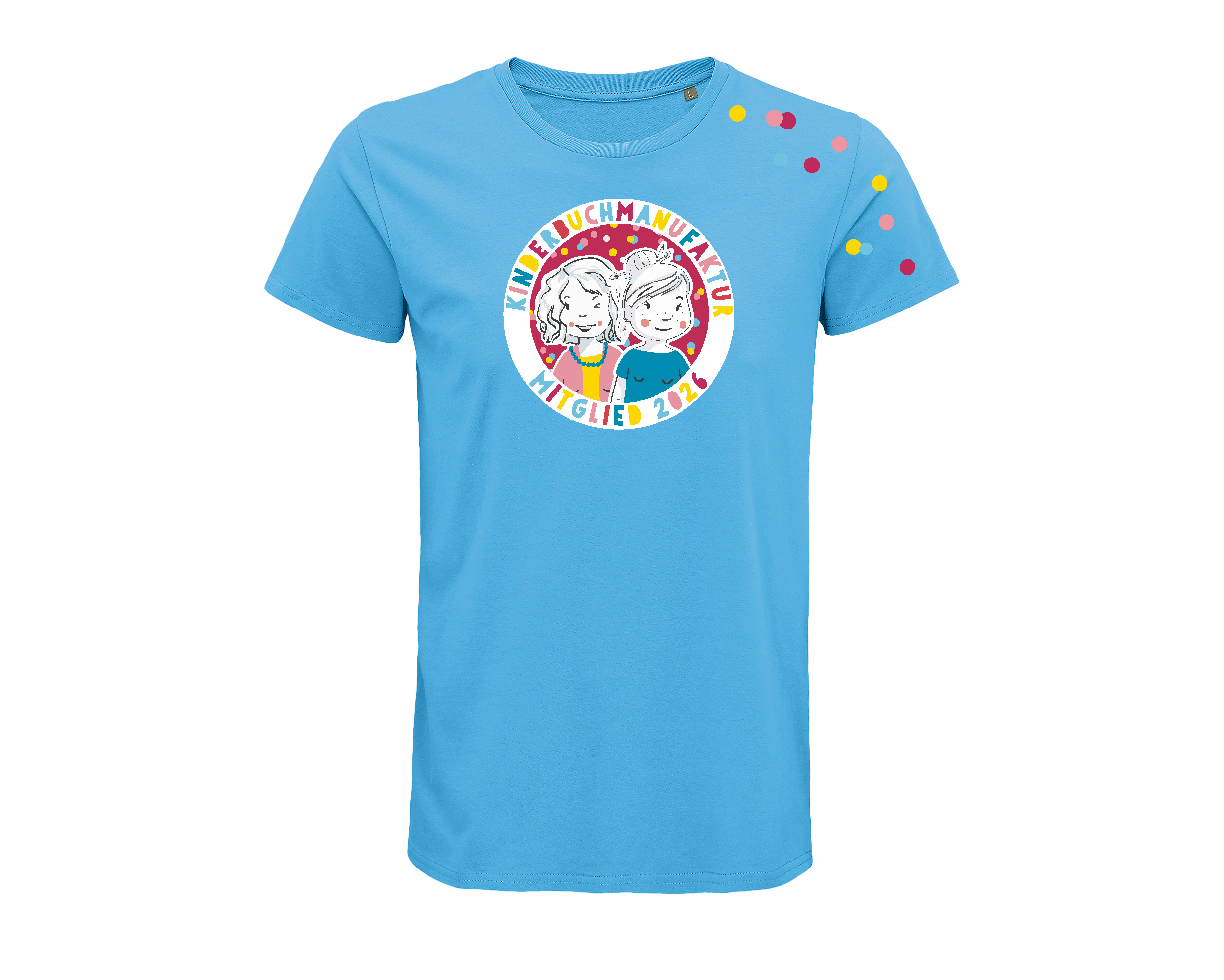 Mockups Herbst 2026 KBM_aqua front T-Shirt Kinderbuchmanufaktur Herren – Bild 1